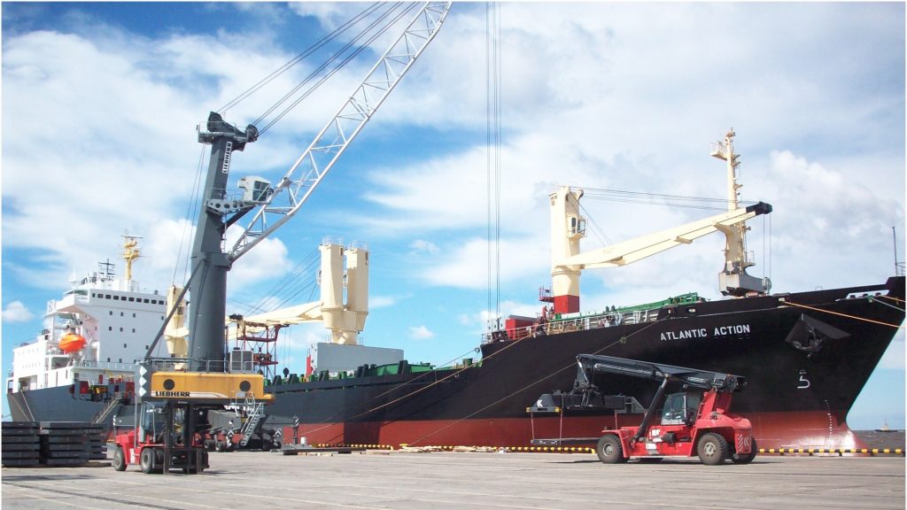 Инспекция грузового судна в порту